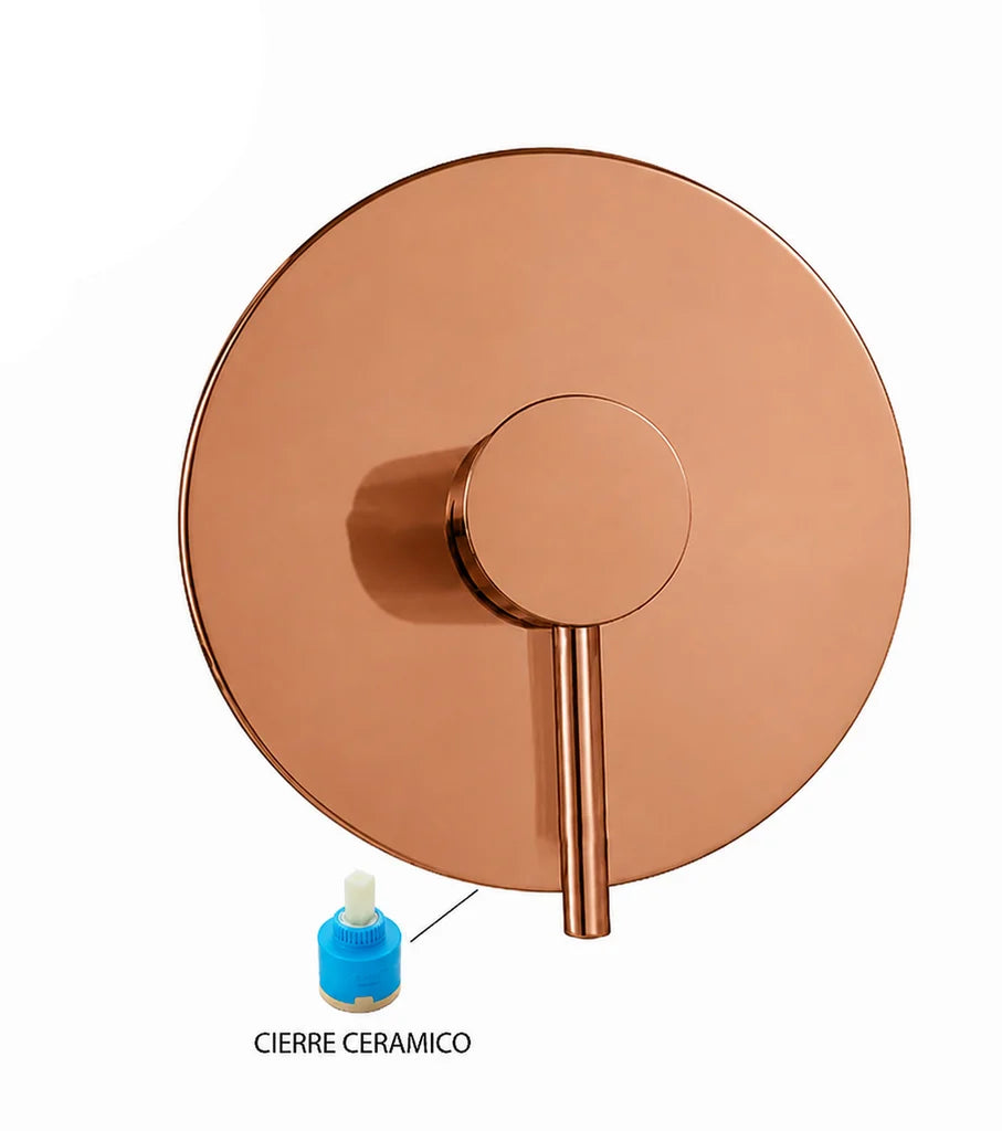 Grifería Ducha Mezclador Monocontrol Oro Rosa