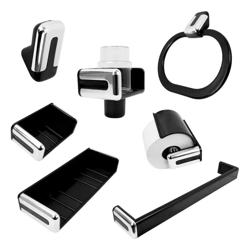 Set de Accesorios de Lujo Acrilico Negro