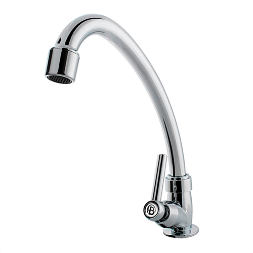 Llave Sencilla Lavaplatos Cromada Manija Tipo Palanca