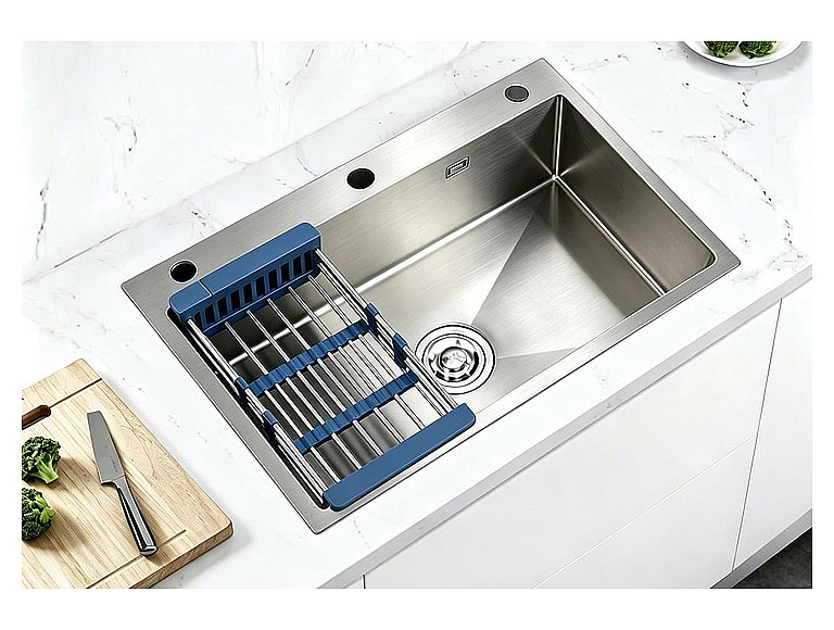 Lavaplatos de Empotrar 50CMX40CM en Acero Inoxidable con Escurridor