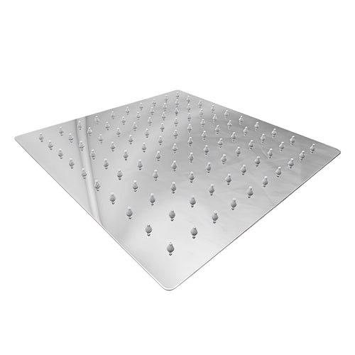 Ducha Cuadrada con Registro Agua Fria Plateado de Cruceta