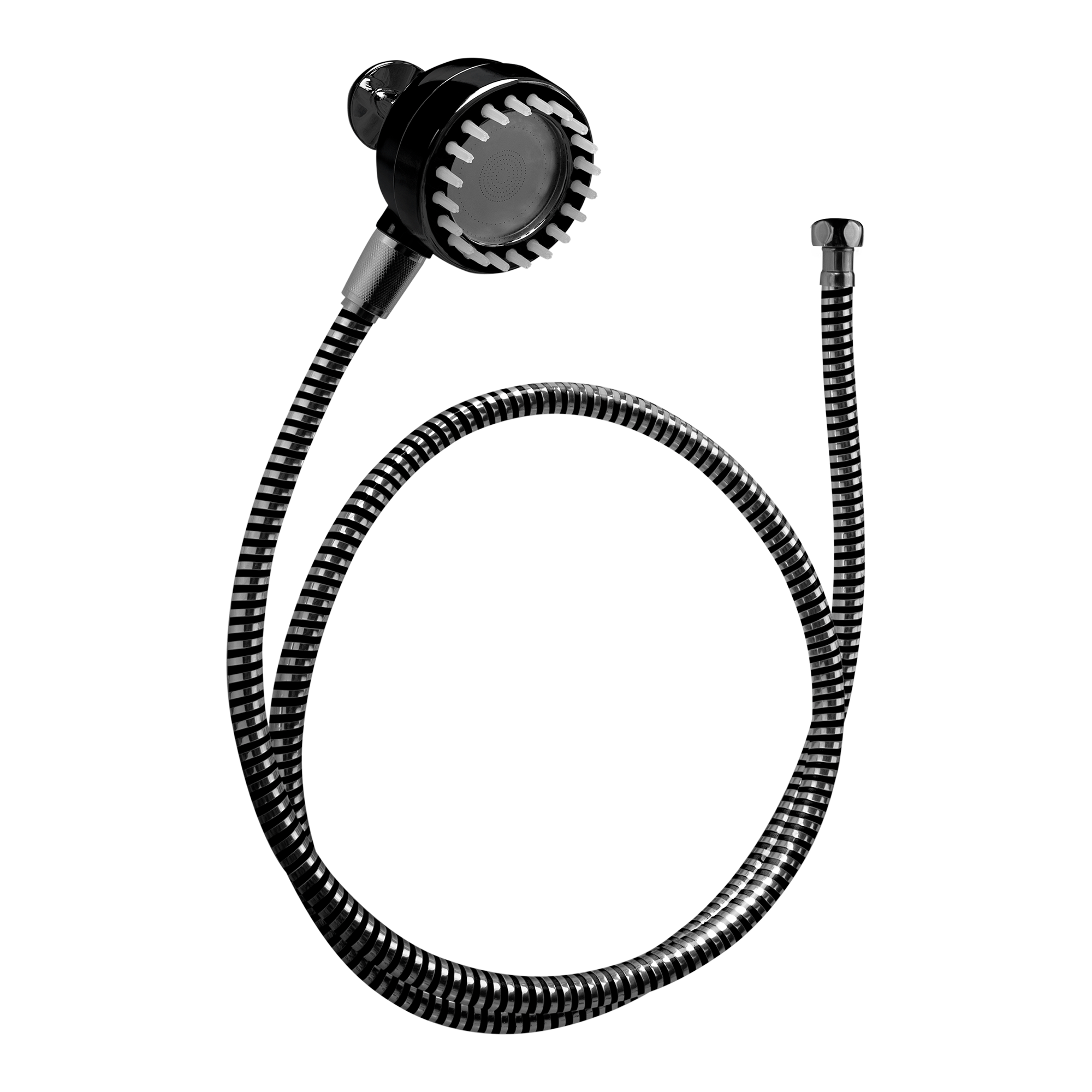Ducha Black Manguera 2M En PVC y Teleducha Color Negro