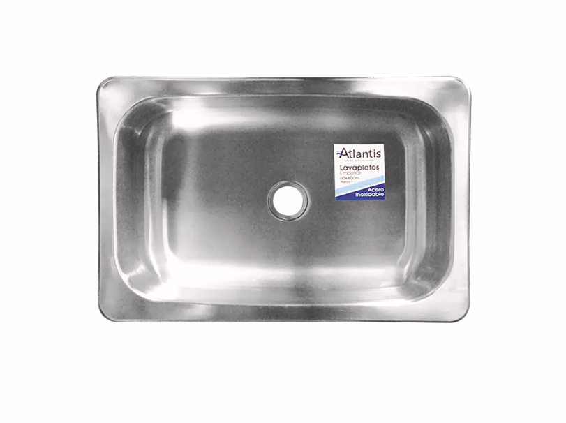 Lavaplatos 60x40 De Empotrar Atlantis En Acero Inoxidable