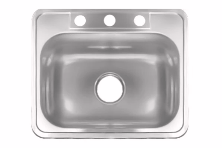 Lavaplatos 53x43 De Empotrar Atlantis De 3 Huecos En Acero Inoxidable