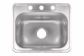 Lavaplatos 53x43 De Empotrar Atlantis De 3 Huecos En Acero Inoxidable