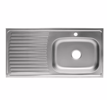 Lavaplatos 1M X 50CM De 1 Hueco Izquierdo De Empotrar En Acero Inoxidable