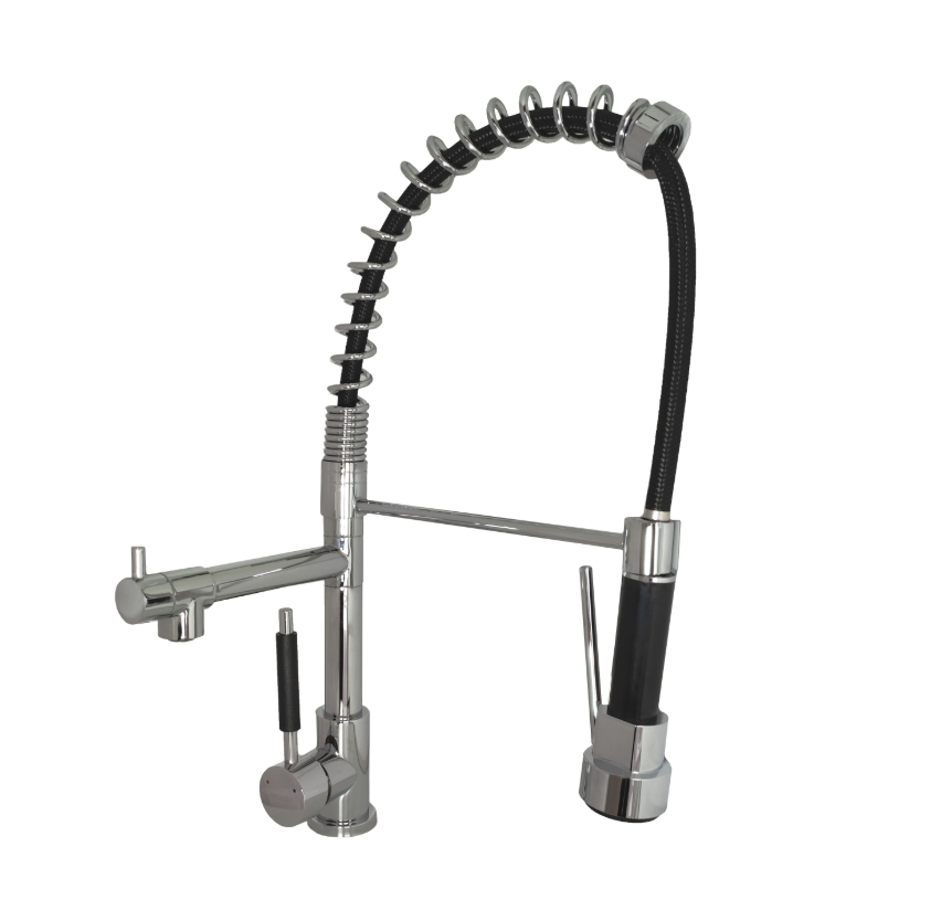 Griferia Cuello Extendible Monocontrol Cocina En Acero