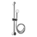 Teleducha Con Soporte Ajustable Cromado Escualizable Abs Manguera 1.50M Acero Inoxidable
