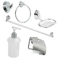 Set de Accesorios Plateado con dispensador x6 Piezas