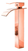 Grifería de Lujo Cascada alta Oro Rosa