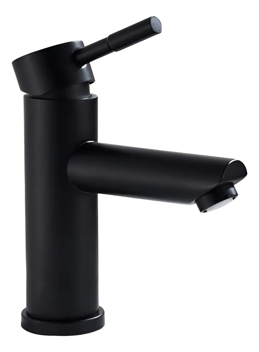 Griferia Monocontrol Lavamanos Baja Pico Recto Negro