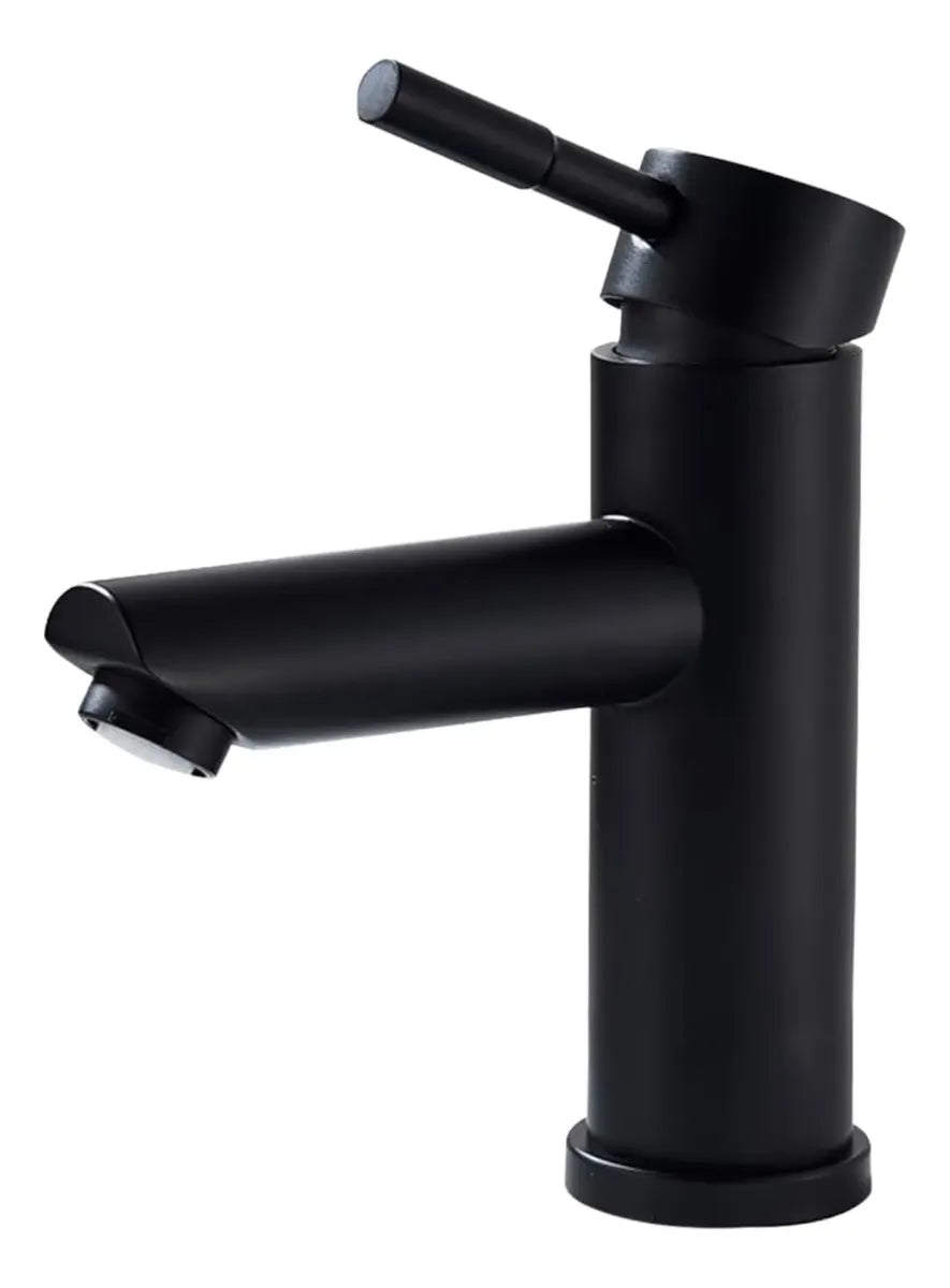 Griferia Monocontrol Lavamanos Baja Pico Recto Negro
