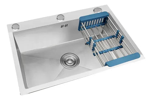 Lavaplatos de Empotrar 50CMX40CM en Acero Inoxidable con Escurridor
