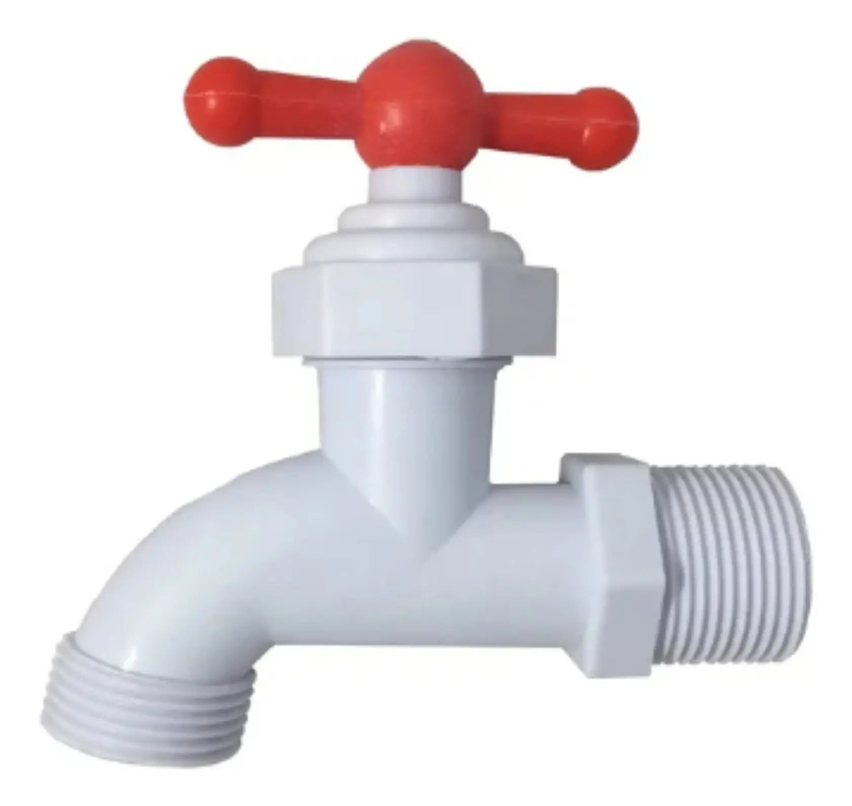 Llave Jardin Blanca Pvc 1/2 X 3/4 De Pared