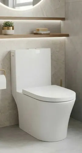 Sanitario One Piece Blanco con Asiento de Cierre Suave