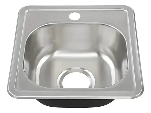 Lavaplatos 38X38 De Empotrar Atlantis De 1 Hueco En Acero Inoxidable