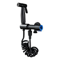 Kit De Ducha Bidet Acero + Soporte + Manguera 120Cm Color Negro Mate