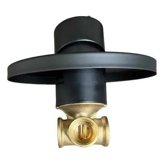 Mezclador Llave Ducha Registro Monocontrol Redondo Negro
