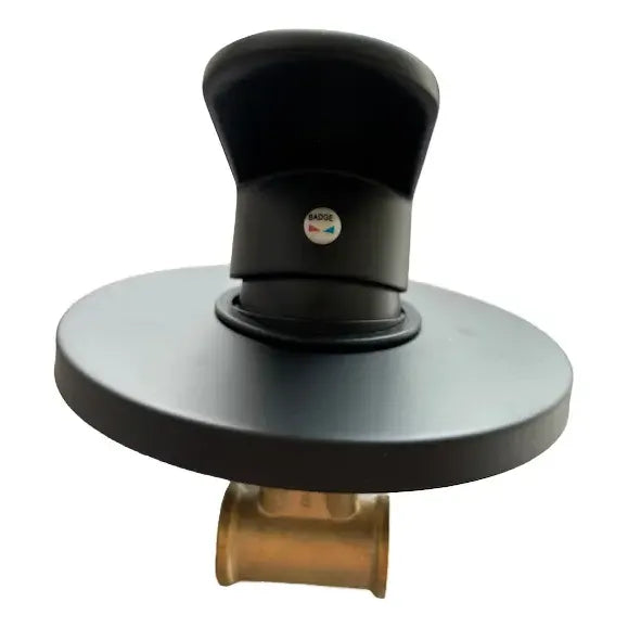 Mezclador Llave Ducha Registro Monocontrol Redondo Negro