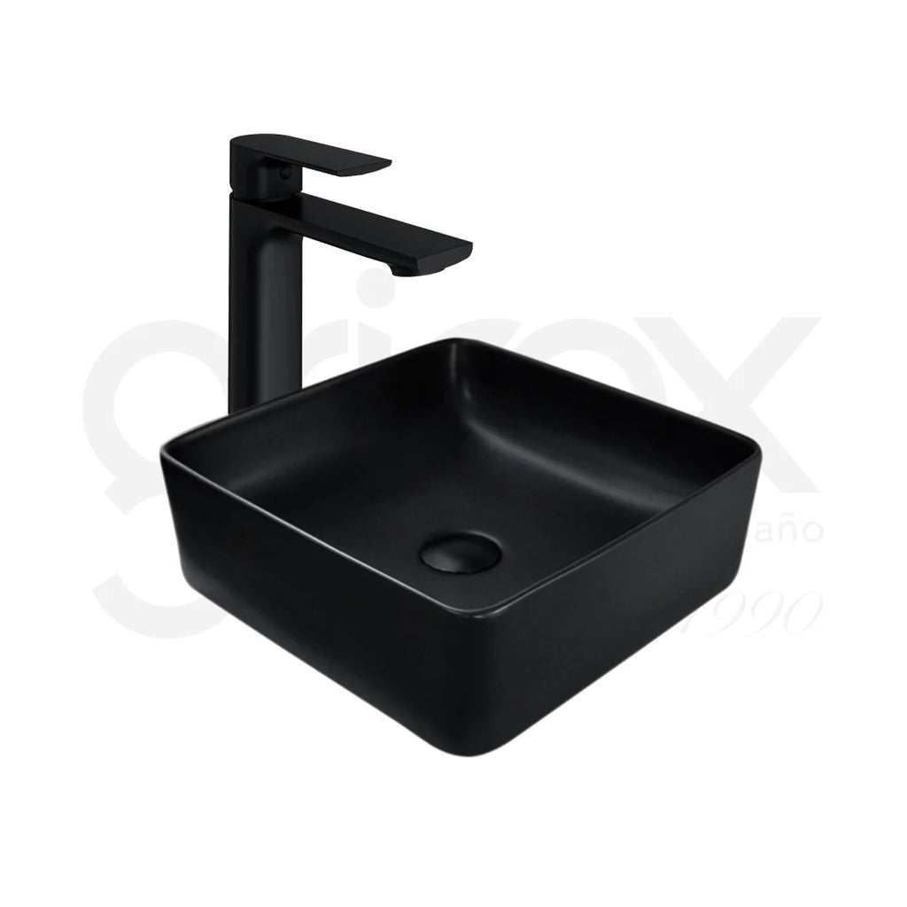 Lavamanos Cuadrado Negro 36 cm Toscana