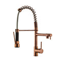 Griferia Cuello Extendible Monocontrol Cocina En Acero Oro Rosa