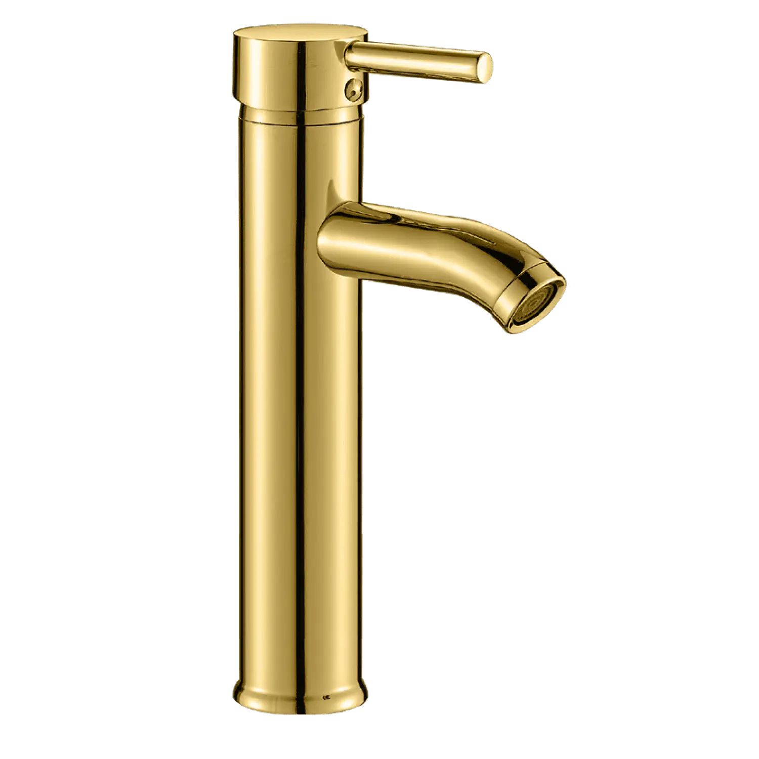 Griferia Monocontrol Para Lavamanos Alta Tubular Dorado