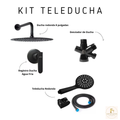 Kit Baño Ducha Redondo con Registro de aguafria + Teleducha Negro