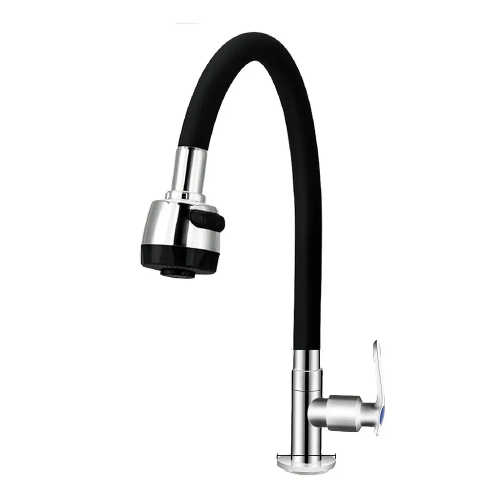 Llave Lavaplatos Flexible Encauchetado Palanca