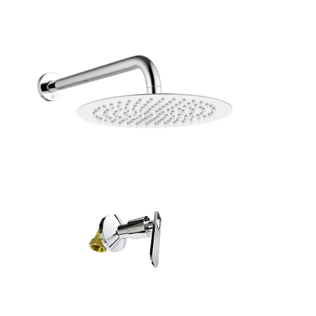 Ducha con Registro Agua Fria Plateado de Palanca