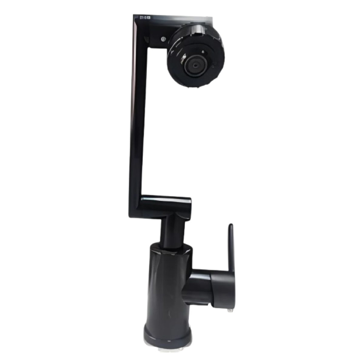 Grifo De Cocina Monomando Con Cabezal Tipo Ducha Giratorio Negro