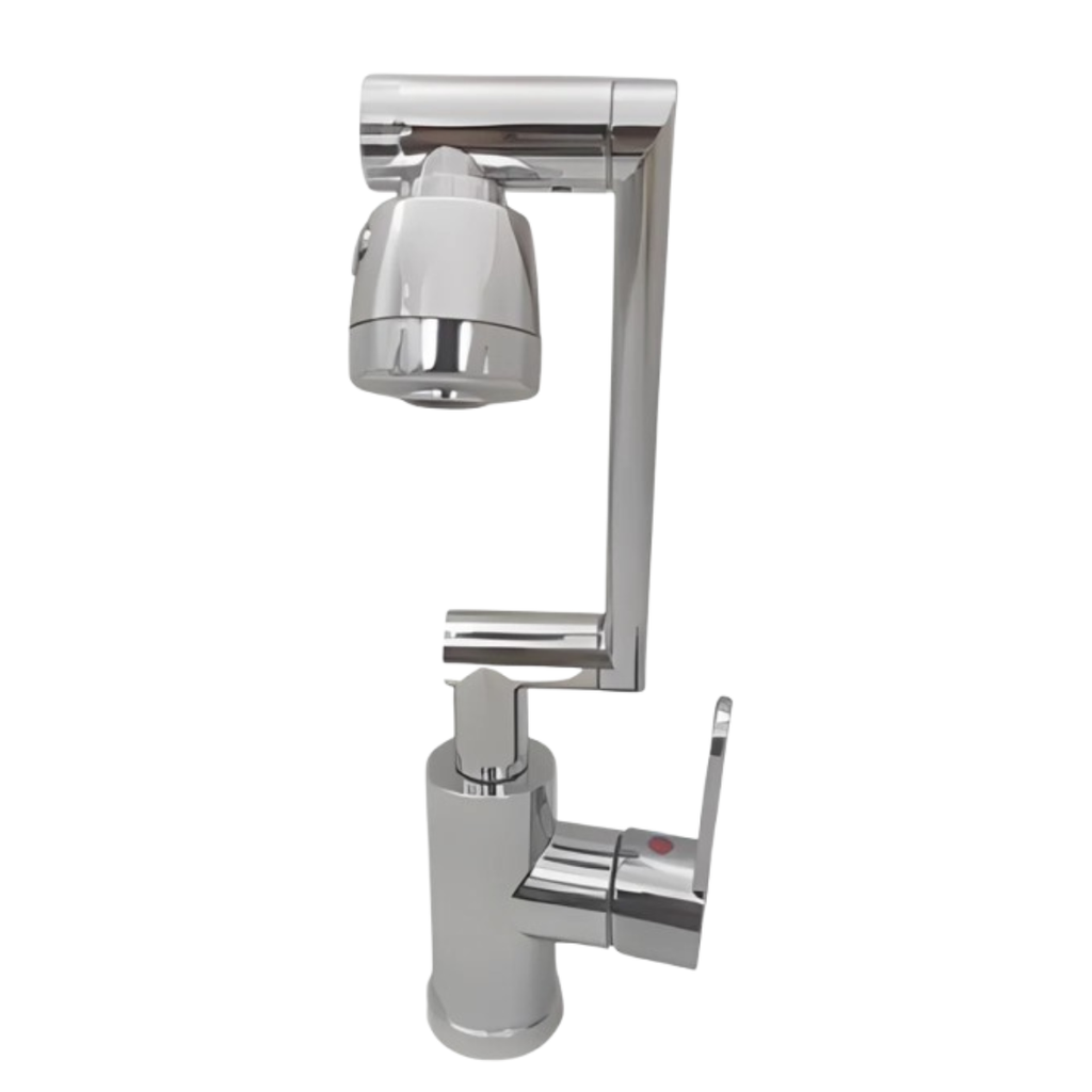 Grifo De Cocina Monomando Con Cabezal Tipo Ducha Giratorio Negro