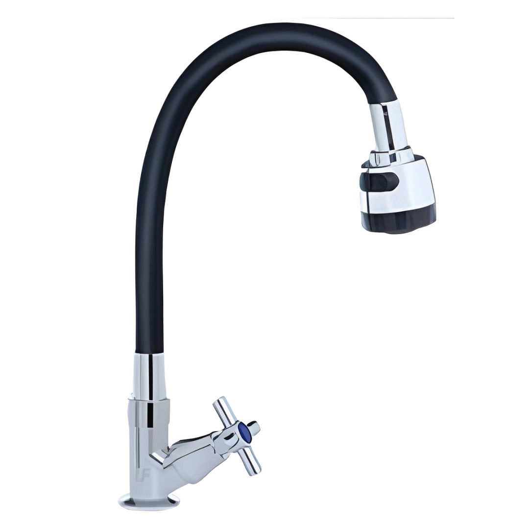 Llave Lavaplatos Flexible Encauchetado Cruceta