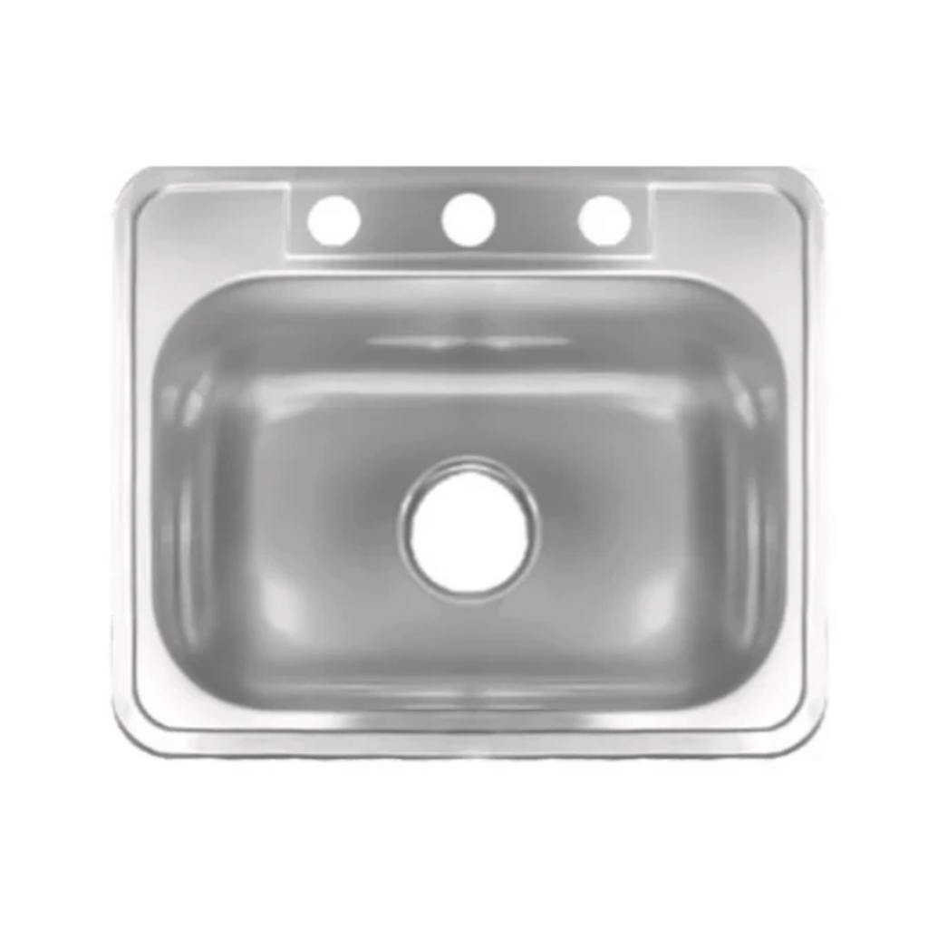 Lavaplatos 53x43 De Empotrar Atlantis De 3 Huecos En Acero Inoxidable