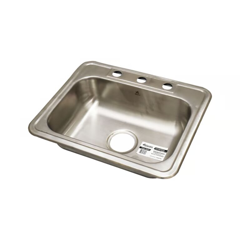 Lavaplatos 62x48 de Empotrar Atlantis De 3 Huecos En Acero Inoxidable