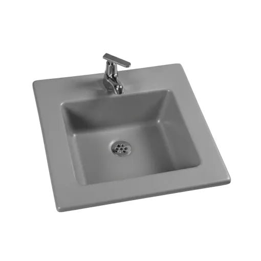 Placa de Lavamanos 41x41 Gris Mate