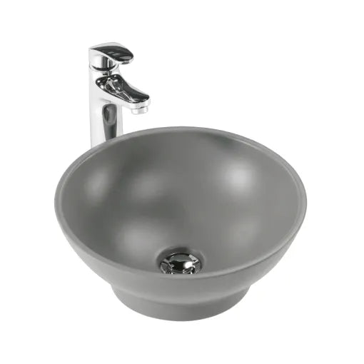 Lavamanos Redondo Gris Mate 36 cm Sabina