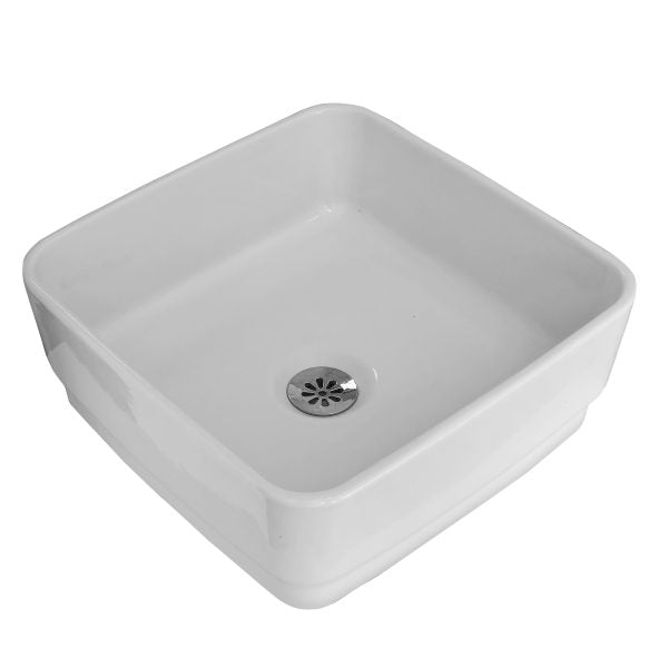 Lavamanos Cuadrado Blanco 36 cm Toscana