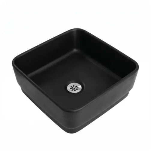 Lavamanos Cuadrado Negro 36 cm Toscana