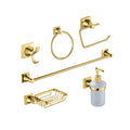 Set de Accesorios Cuadrado x6 Piezas Dorado