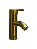 Griferia Tubular Baja Monocontrol Dorado