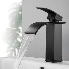 Grifería de Lujo Cascada Baja Negra