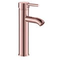 Griferia Monocontrol Para Lavamanos Alta Tubular Oro Rosa