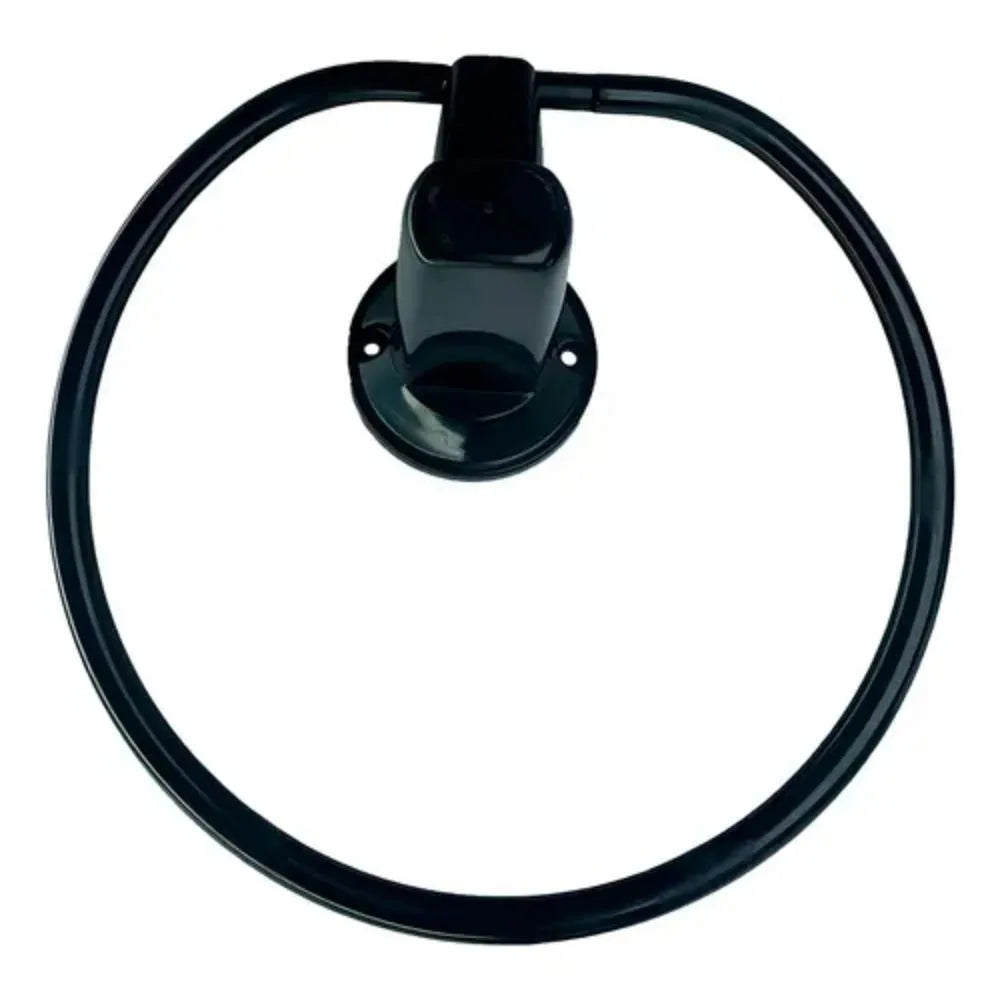 Juego De Accesorios Plástico Para Baño Color Negro X6