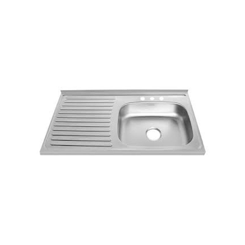 Lavaplatos Empotrar 1M X 50CM De 3 Huecos Izquierdo En Acero Inoxidable