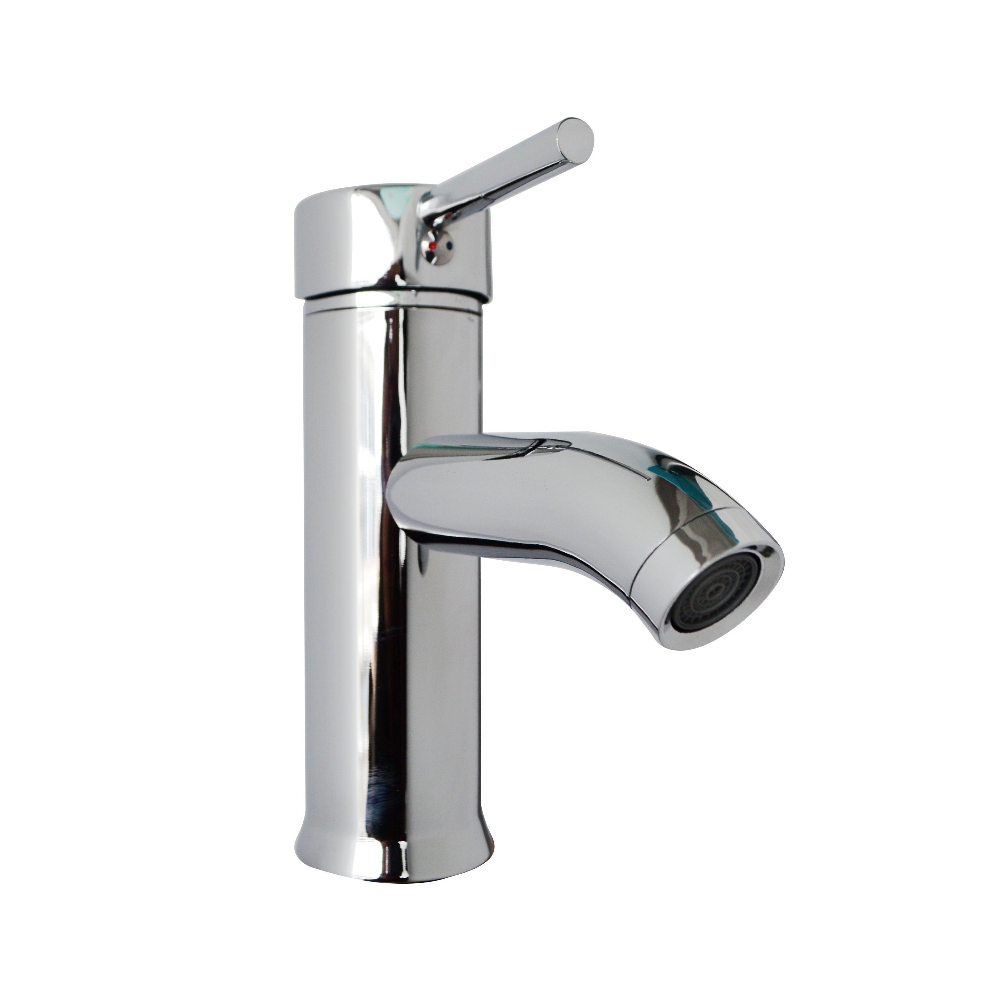 Griferia Tubular Baja Monocontrol Plateado