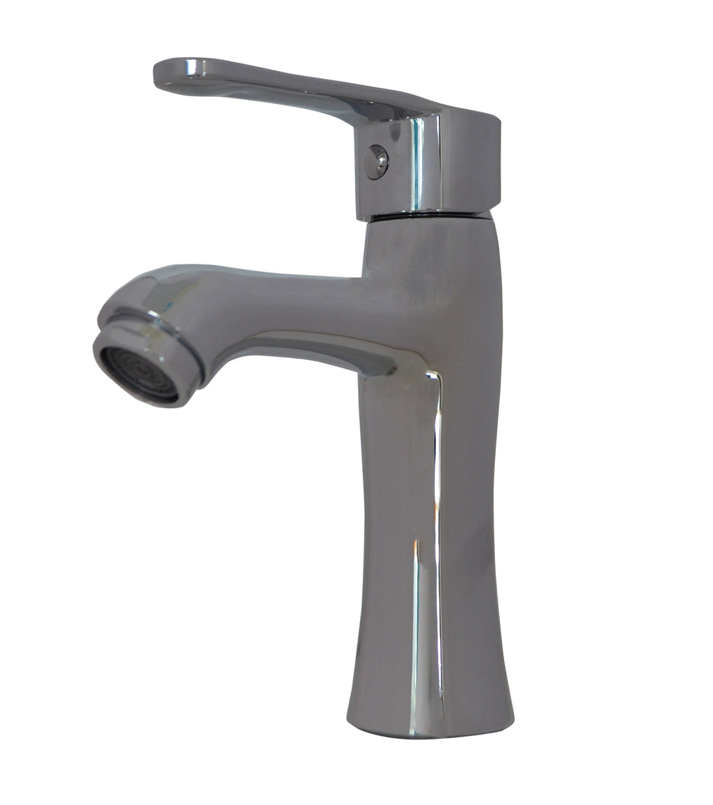 Grifería Baño Lavamanos Agua Fría Acero Cromado 6304