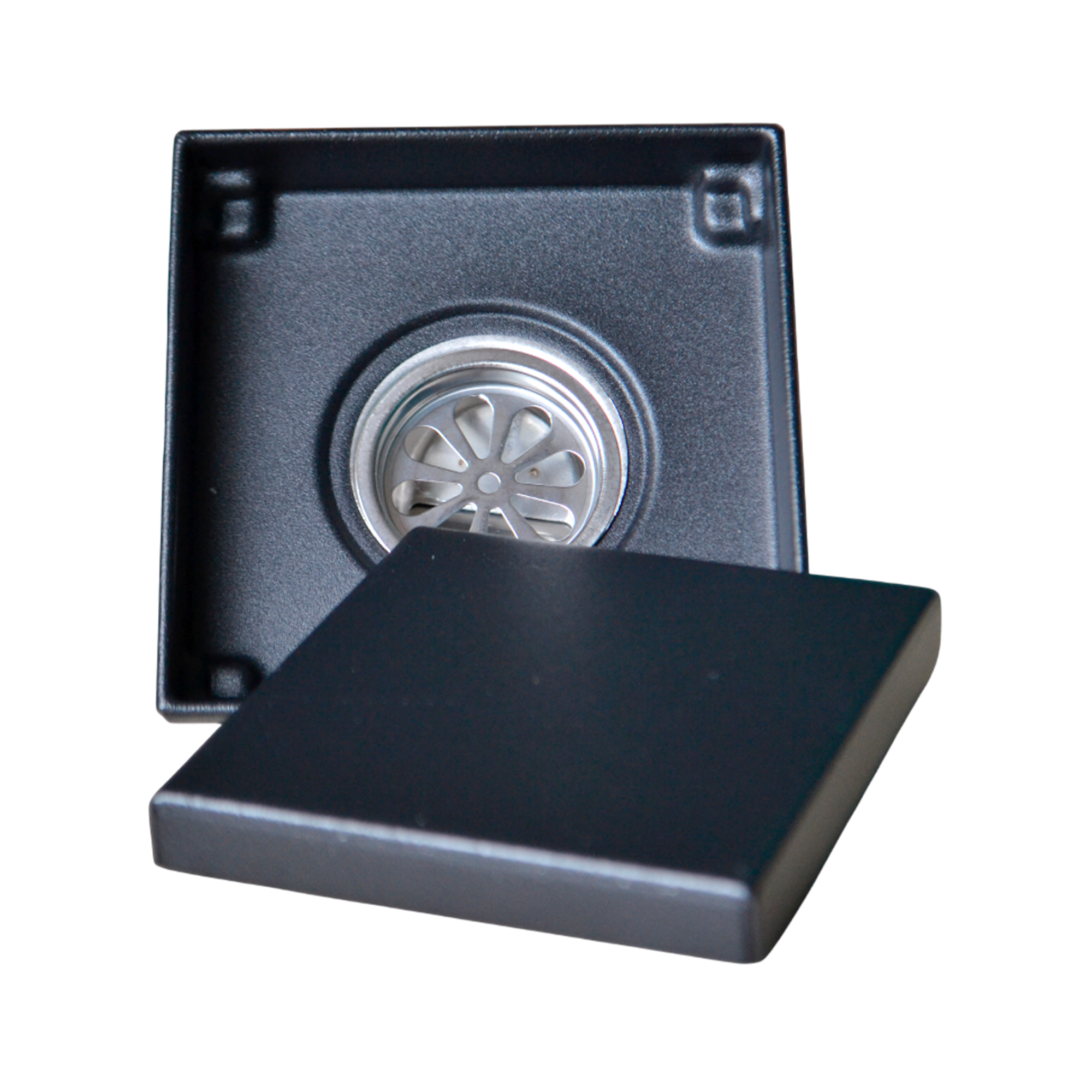 Rejilla Invisible 10x10 Tipo Antiolor en Acero Negro