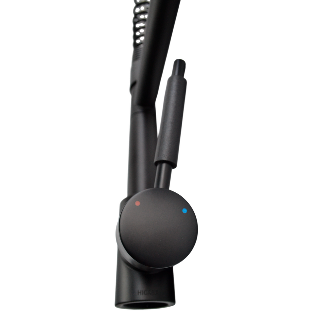 Griferia Cuello Extendible Monocontrol Cocina En Acero Negro