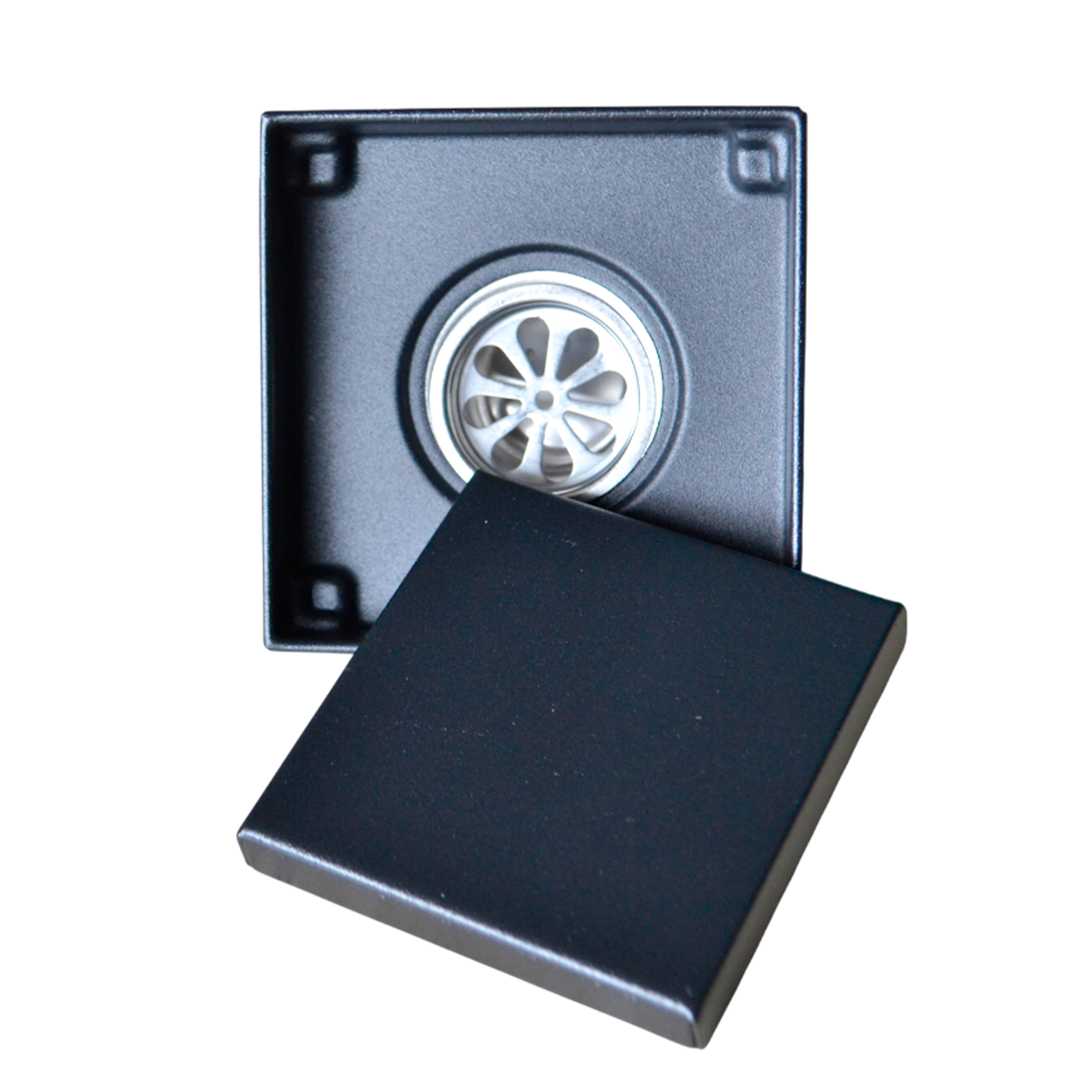 Rejilla Invisible 10x10 Tipo Antiolor en Acero Negro