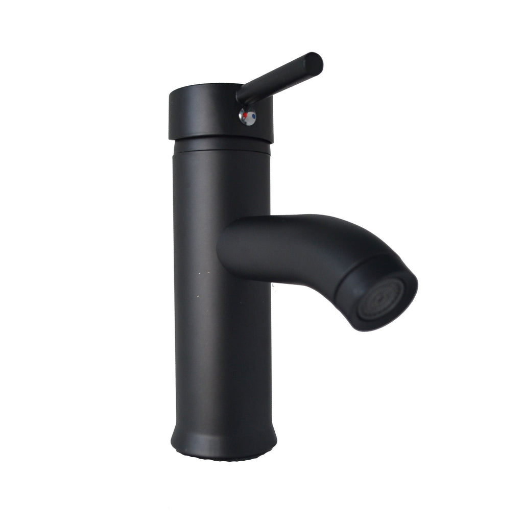 Griferia Tubular Baja Monocontrol Negra